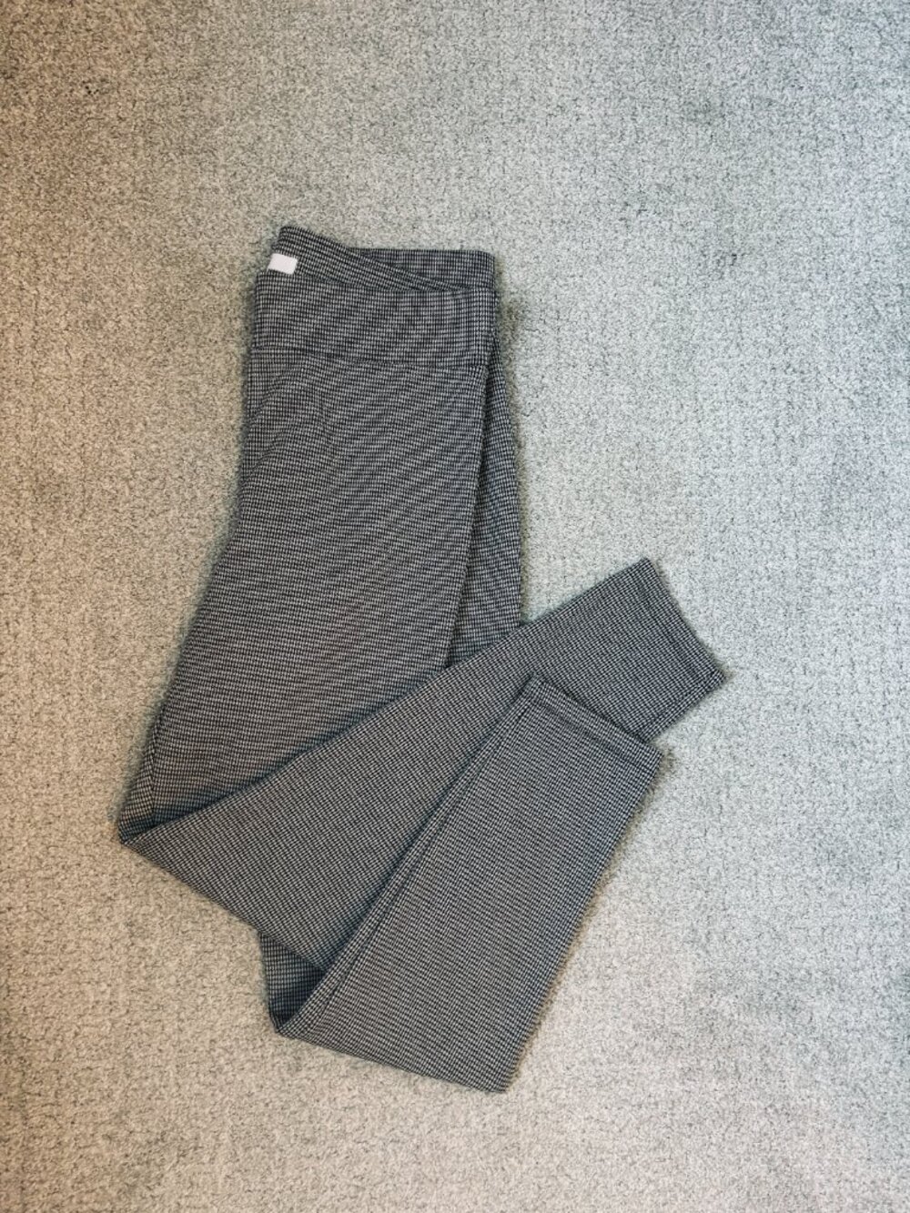 ✨LOFT Houndstooth Knit Ponte Leggings Black White Pull On Size Med✨